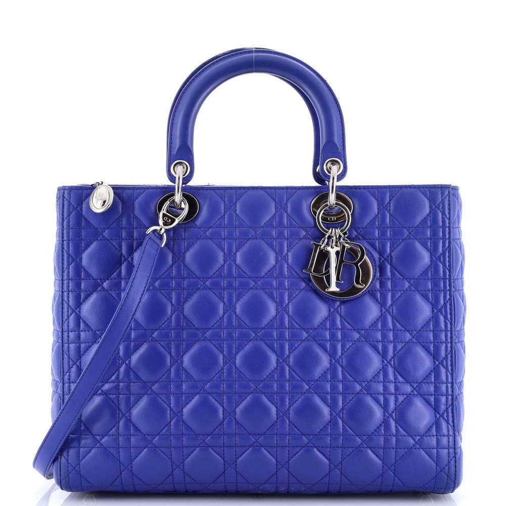 Christian Dior Large Lady Dior Bag Cannage Quilt Lambskin
